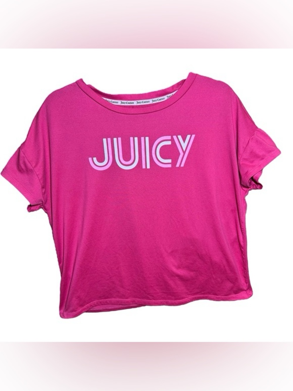 Juicy Couture Vibrant Pink Short Sleeve Logo Tee